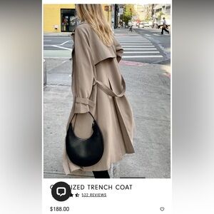 Oak + Fort Oversized Trench Coat in Beige